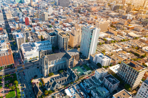 Aerial view of San Francsico, CA residential area