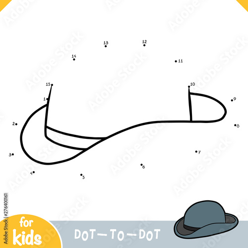 Numbers game, education dot to dot game, Bowler hat
