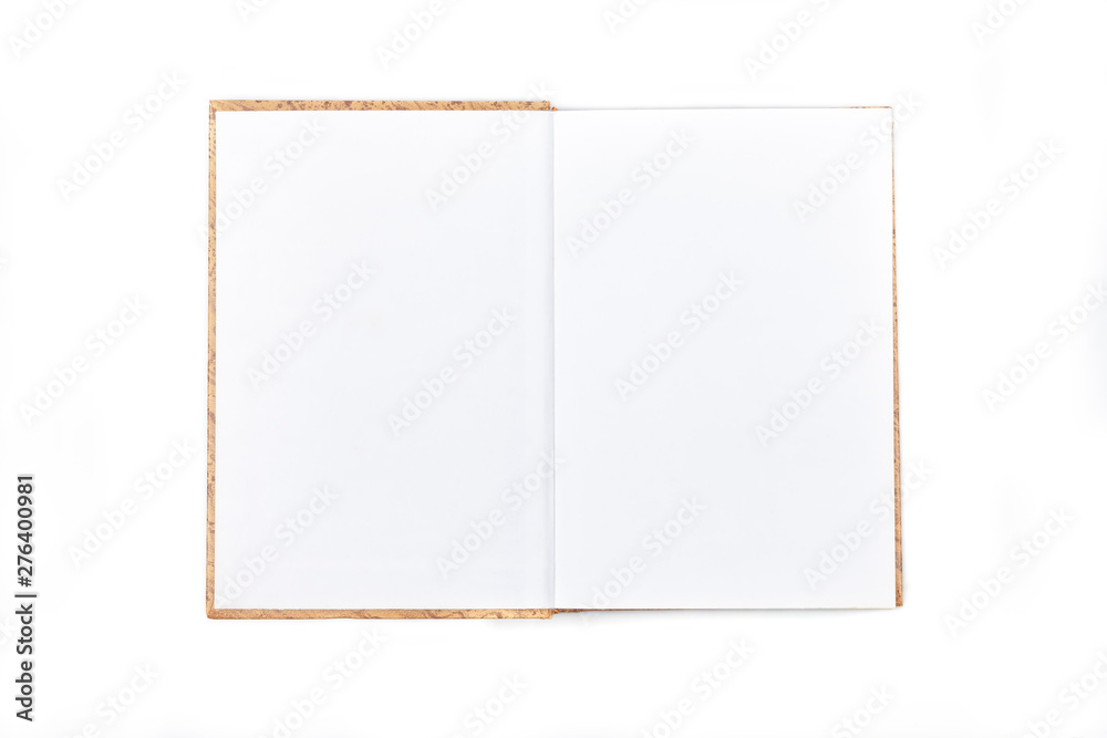 A book opened in half isolated on white A book opened in half isolated on white