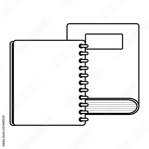 text book and notebook school supplies