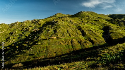 A Stunning sunrise in the mountains. Beautiful spring landscape. Zangezur Mountains. Armenia