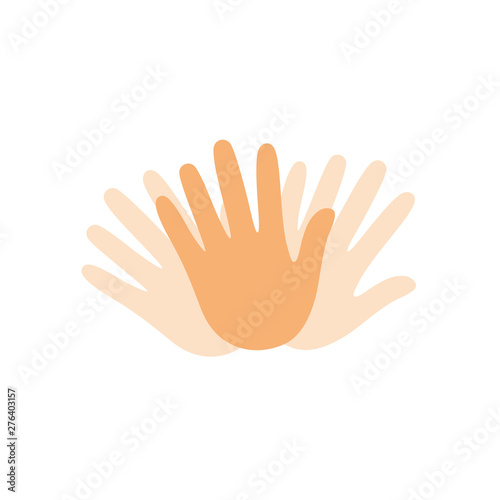 Hand wave waving hi or hello gesture flat vector icon for apps and websites. Greeting sign. Hello symbol.