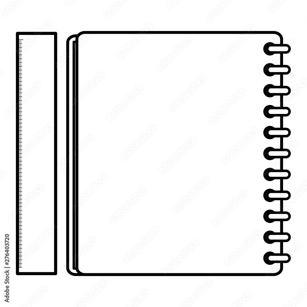 notebook school supply with rule