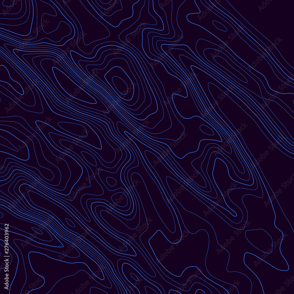 Fototapeta premium Topographic map lines background. Abstract vector illustration. Contour vector map.