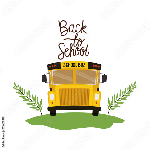 school bus with back to school label