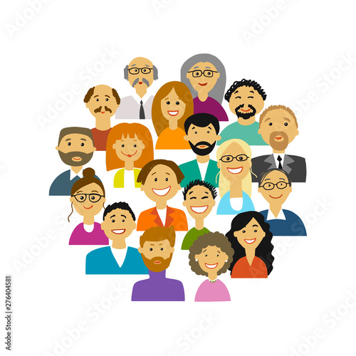 Group of people, background for your design