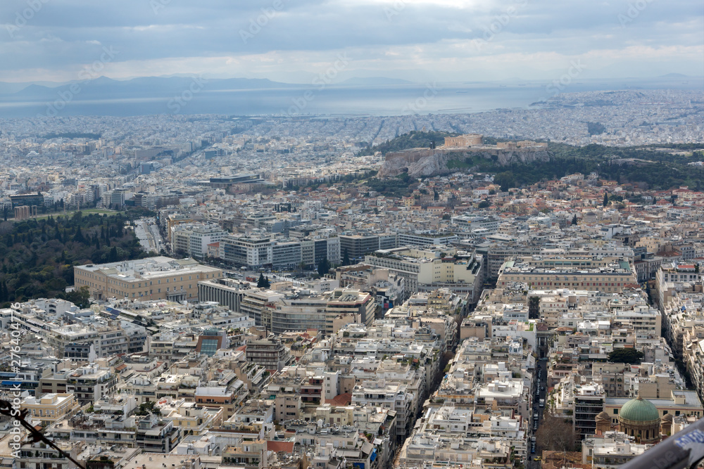 Panorama of city of Athens from Lycabettus hill, Greece Panorama of city of Athens from Lycabettus hill, Greece
