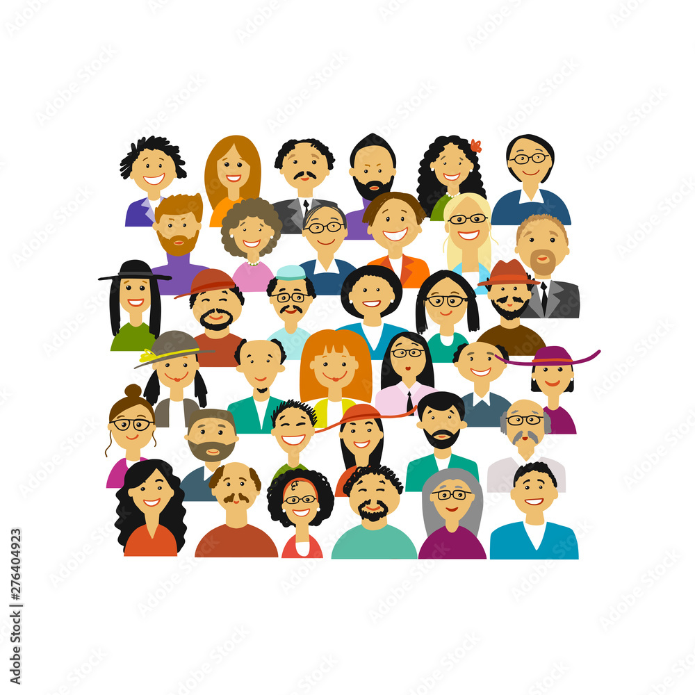 Group of people, background for your design