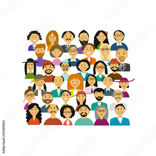 Group of people, background for your design