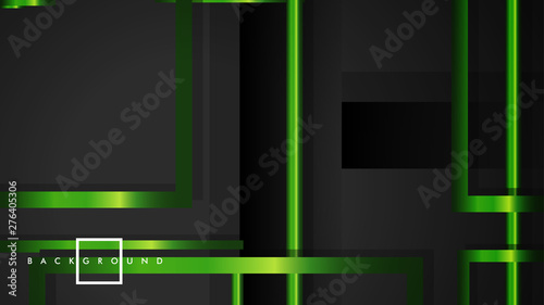 Vector Modern Abstract Squares Backgrounds . with a black and green metal color gradient. eps 10 template