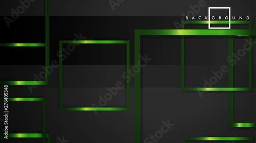 Vector Modern Abstract Squares Backgrounds . with a black and green metal color gradient. eps 10 template