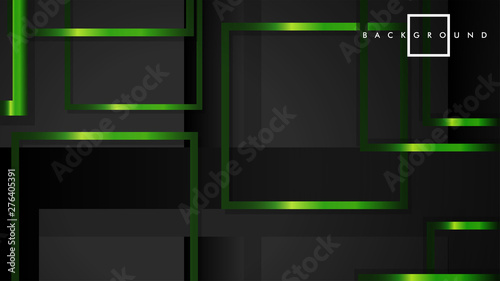 Vector Modern Abstract Squares Backgrounds . with a black and green metal color gradient. eps 10 template