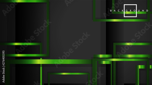 Vector Modern Abstract Squares Backgrounds . with a black and green metal color gradient. eps 10 template