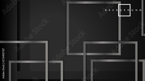 Abstract metal vector background with luxurious shiny grey square