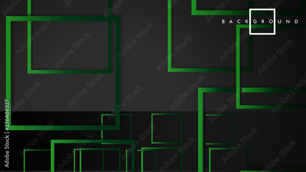 Vector Modern Abstract Squares Backgrounds . with a black green gradient. eps 10 template Vector Modern Abstract Squares Backgrounds . with a black green gradient. eps 10 template