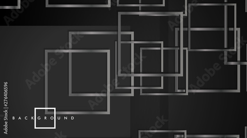 Vector Modern Abstract Squares Backgrounds . with a black and gray metal color gradient. eps 10 template