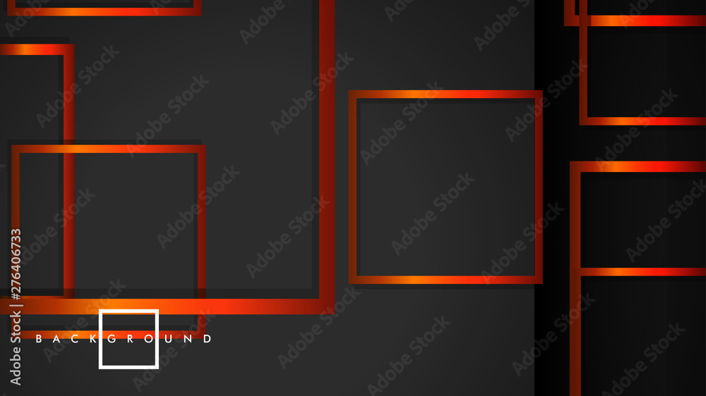 Fototapeta premium Vector Modern Abstract Squares Backgrounds . with a black orange gradient. eps 10 template