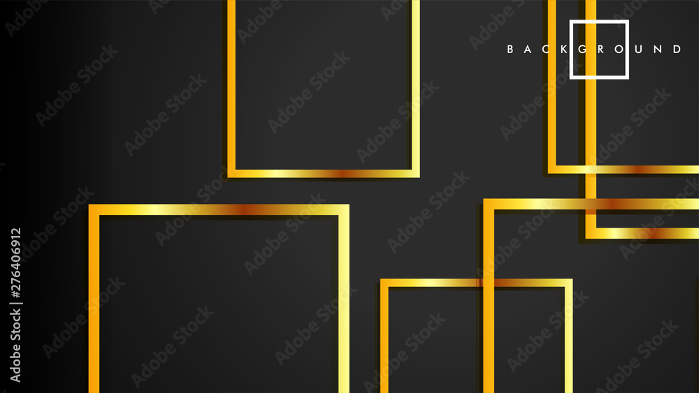 Vector Modern Abstract Squares Backgrounds . with a black and gold color gradient. eps 10 template Vector Modern Abstract Squares Backgrounds . with a black and gold color gradient. eps 10 template