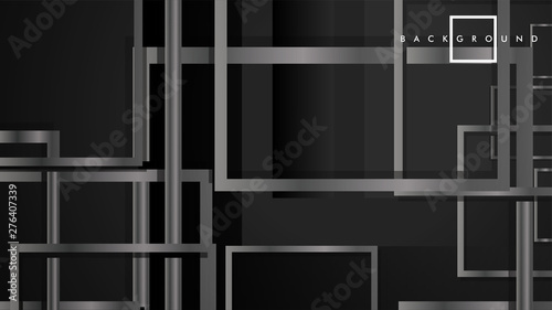 Vector Modern Abstract Squares Backgrounds . with a black and gray metal color gradient. eps 10 template