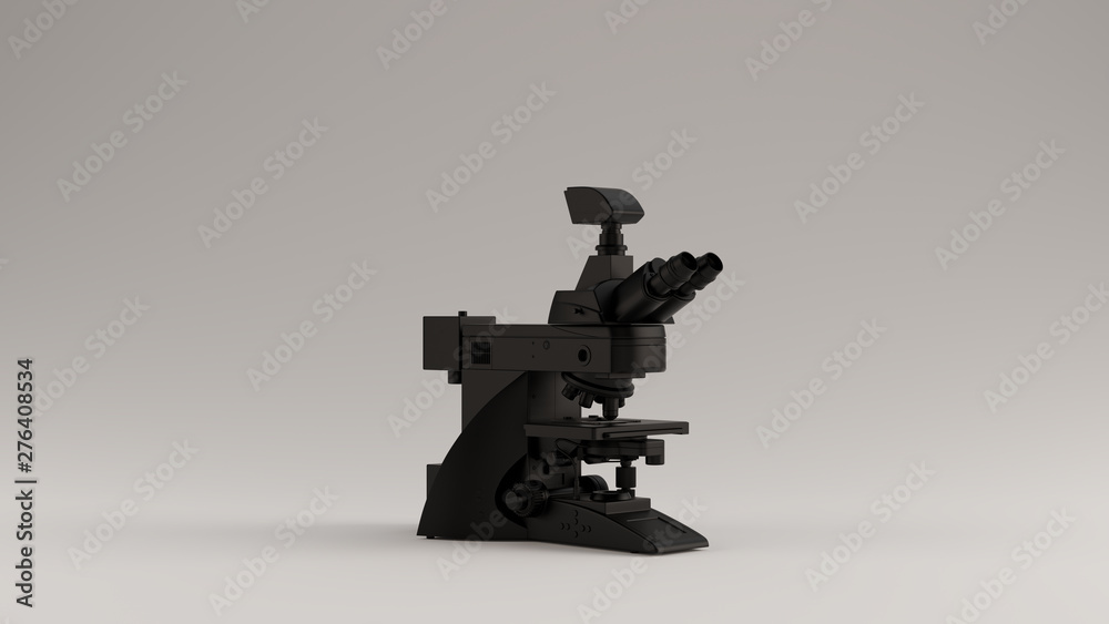 Black Modern Digital Microscope 3d illustration 3d render