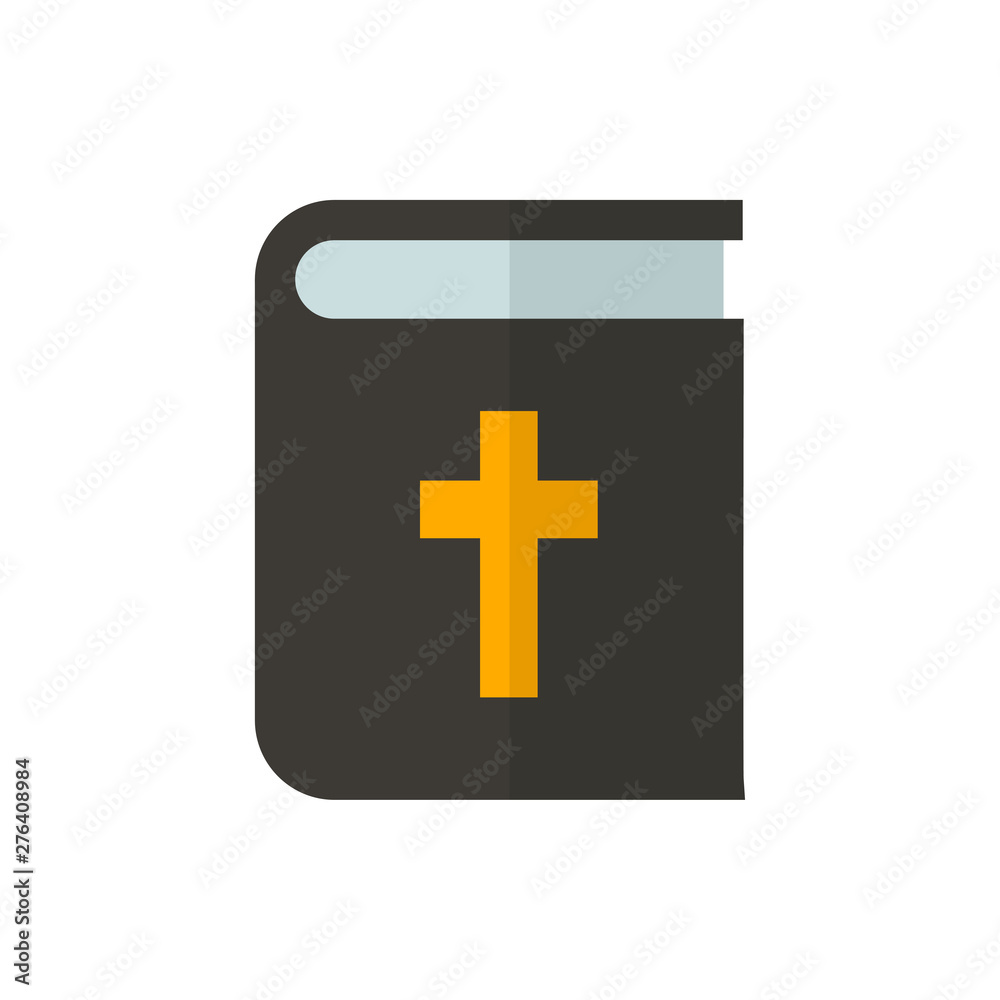 Obraz premium Bible flat vector icon