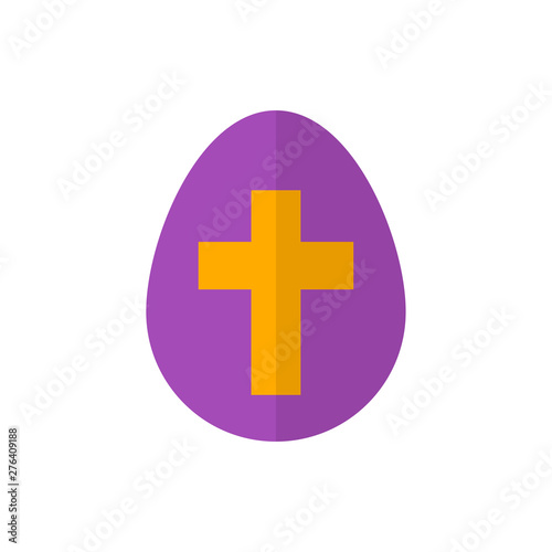 Easter egg flat vector icon