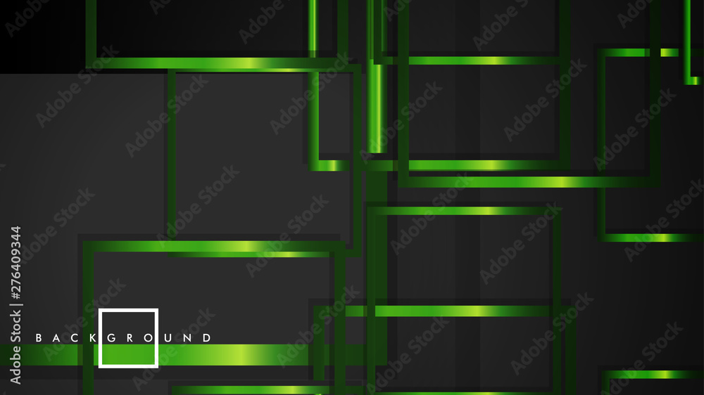 Vector Modern Abstract Squares Backgrounds . with a black and green metal color gradient. eps 10 template Vector Modern Abstract Squares Backgrounds . with a black and green metal color gradient. eps 10 template