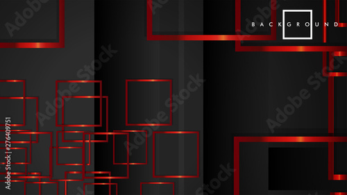 Vector Modern Abstract Squares Backgrounds . with a black and red metal color gradient. eps 10 template