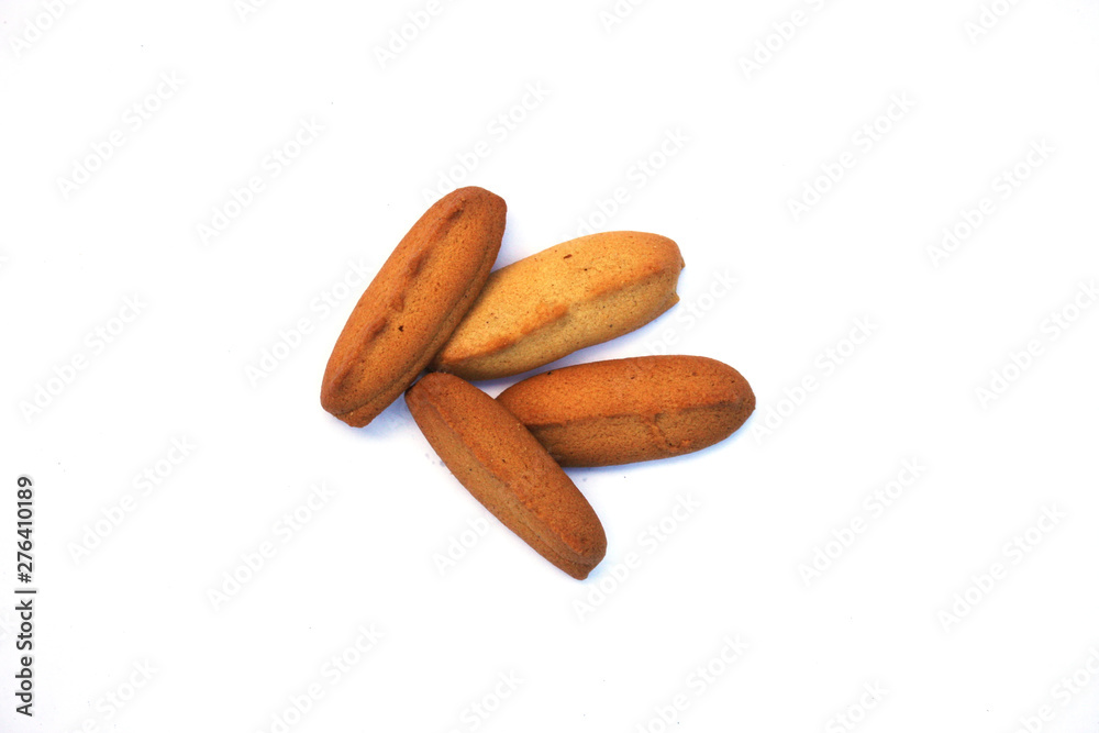 Delicious ginger cookies isolated on white background Delicious ginger cookies isolated on white background