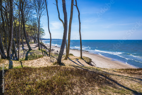 Beach in Orechowo, small village located on the Baltic coast in Poland