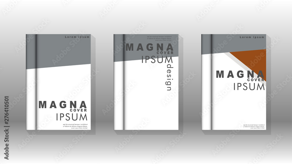 Cover book concept abstract geometric background with a combination of colors and shapes