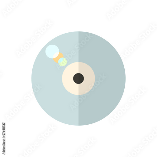 compact disk flat vector icon