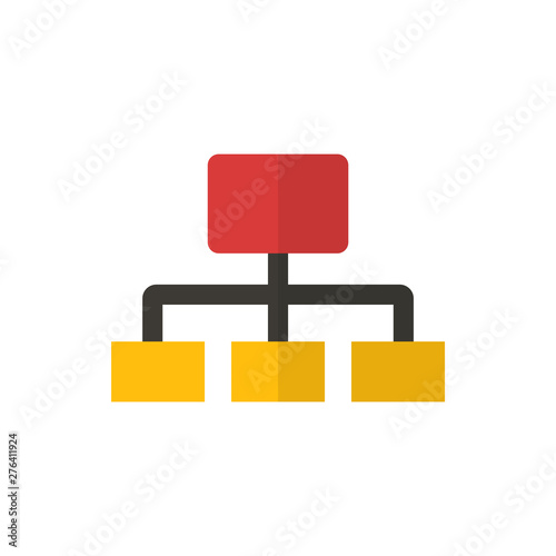 hierarchy flat vector icon
