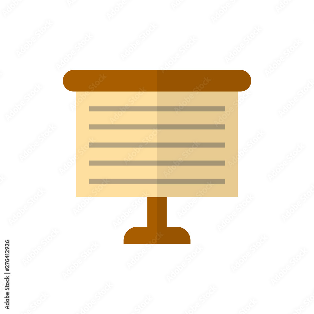 presentation board flat vector icon