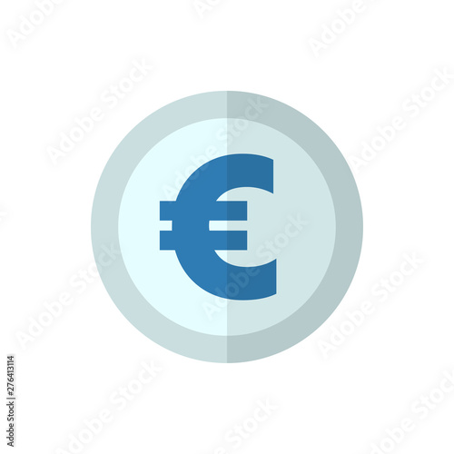 euro flat vector icon