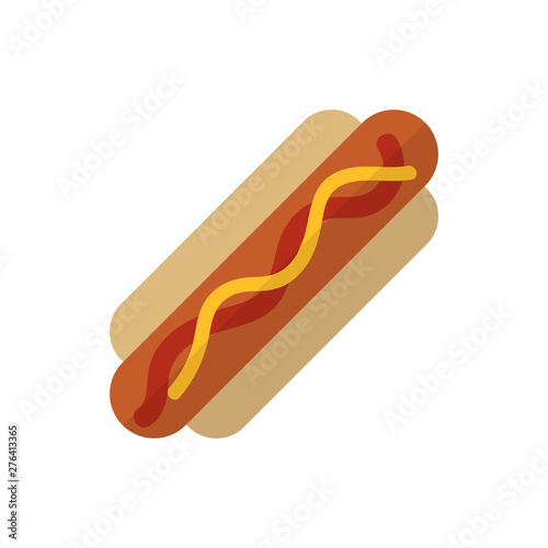 hot dog flat vector icon