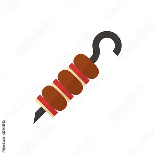 shashlik flat vector icon
