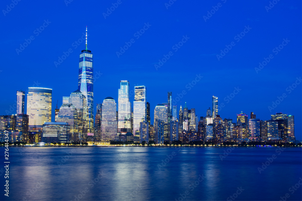 Lower Manhattan Financial District New York City NYC during Sunset