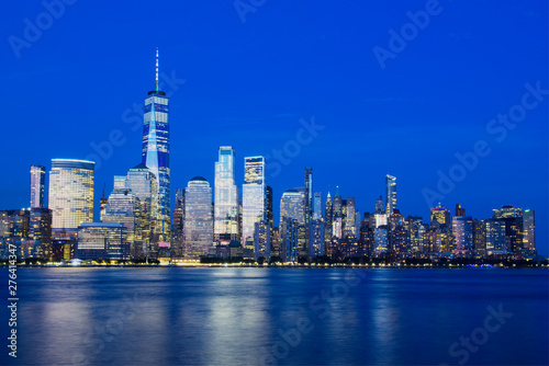 Lower Manhattan Financial District New York City NYC during Sunset
