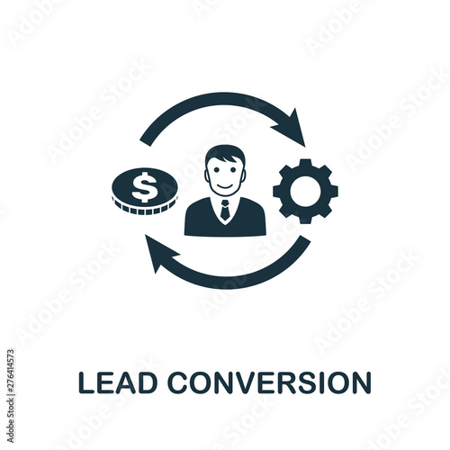 Lead Conversion vector icon symbol. Creative sign from crm icons collection. Filled flat Lead Conversion icon for computer and mobile