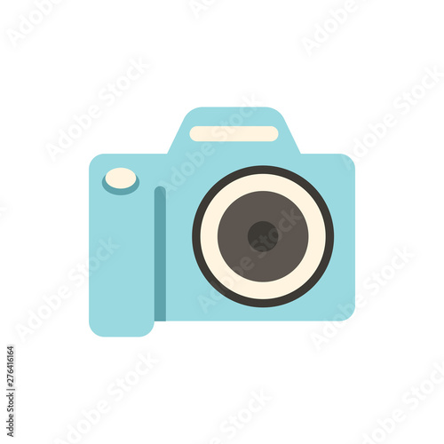 photo camera flat vector icon