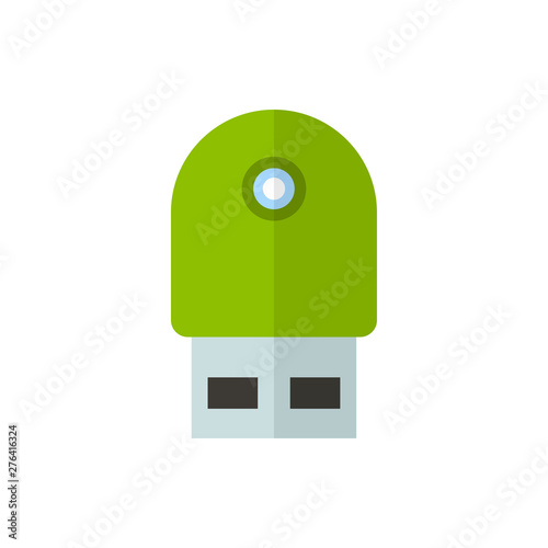 USB flash drive flat vector icon