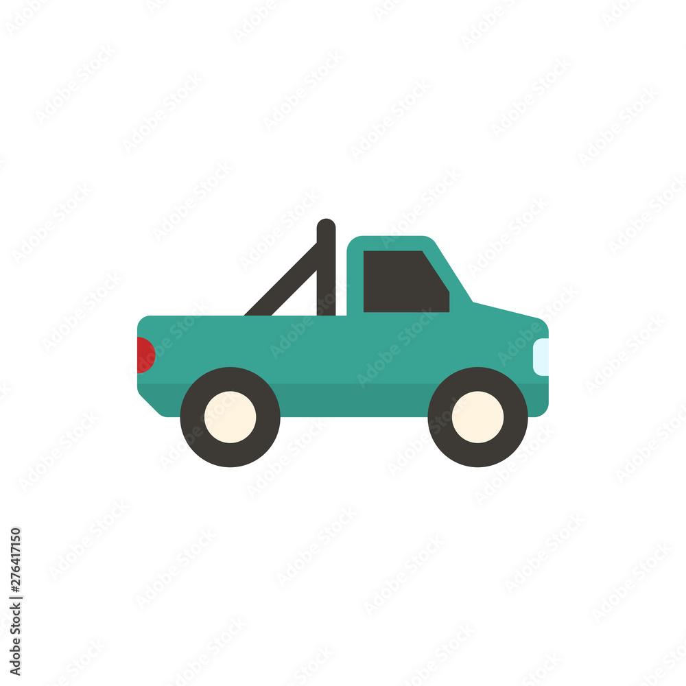 car pickup flat vector icon