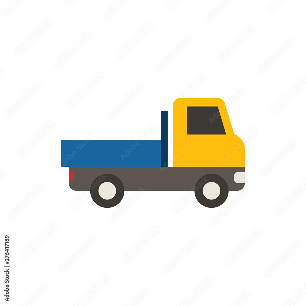 open van flat vector icon