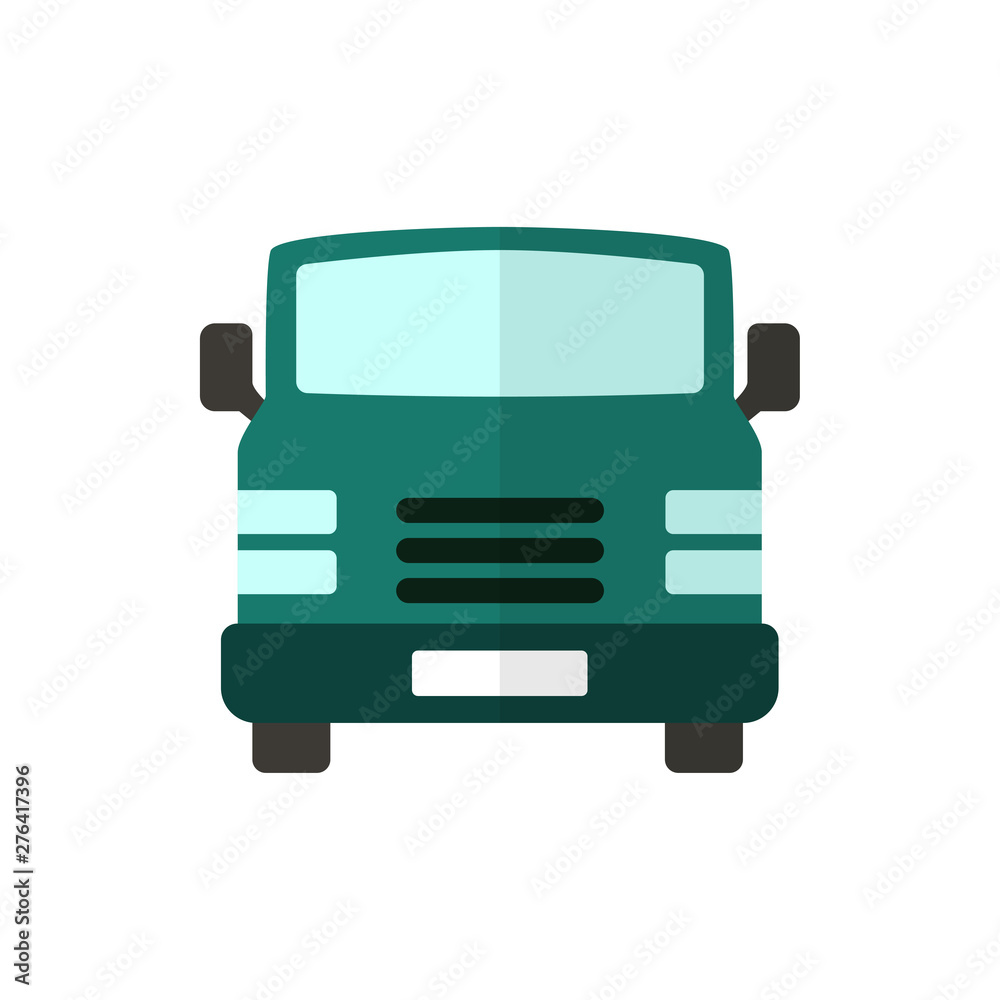 lorry front view flat vector icon lorry front view flat vector icon