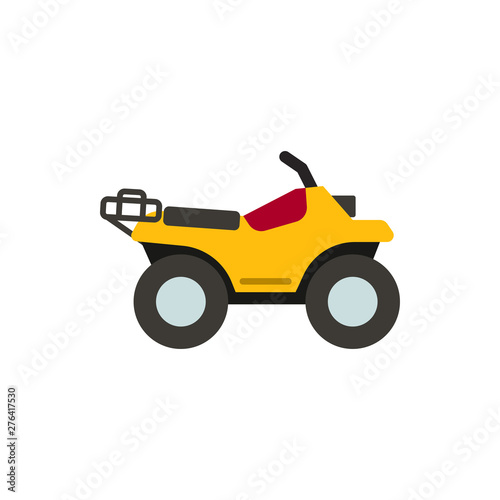 quad bike flat vector icon