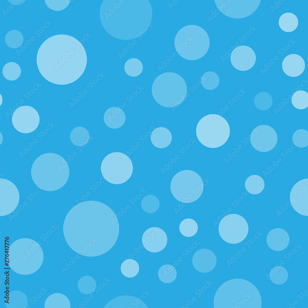 Circle seamless pattern. Texture of randomly distributed circles.