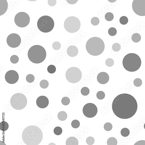 Circle seamless pattern. Texture of randomly distributed circles.