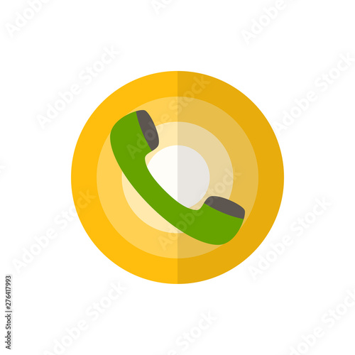 handset flat vector icon