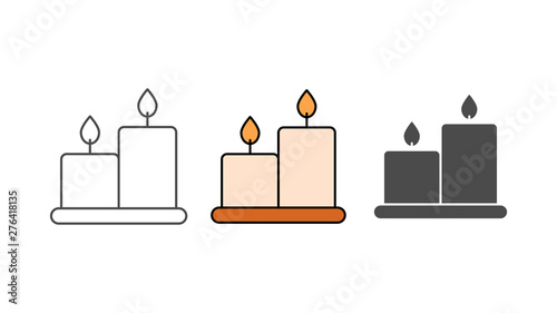 Candle vector icon sign symbol
